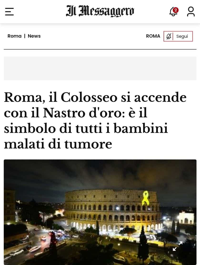 Sul Messaggero Il Colosseo Illuminato E Il Settembre D Oro Di Peter Pan