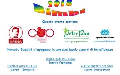 Forza Cantate Bimbi: Peter Pan tra i beneficiari dell’evento canoro