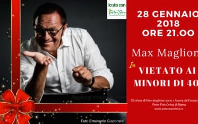 “Vietato ai Minori di 40”. Il 28 gennaio al Teatro Golden Max Maglione in scena per Peter Pan.