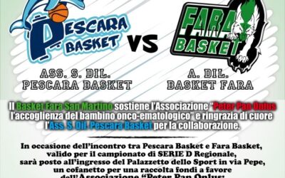 Tra agonismo e solidarietà – 9 giornata del campionato di basket – Serie D Regionale – Pescara Basket vs Fara Basket