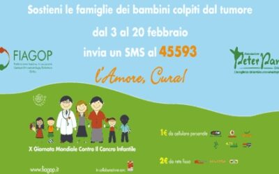 X Giornata Mondiale contro il Cancro Infantile. Sostieni le famiglie dei bambini malati di tumore inviando un SMS al 45593