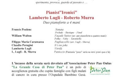 “Appunti Semiseri” il 16 aprile: evento musicale a sostegno di Peter Pan